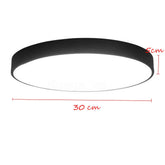 30CM LED Ceiling Light Modern Surface Mount Flush Panel Downlight Ultra-thin